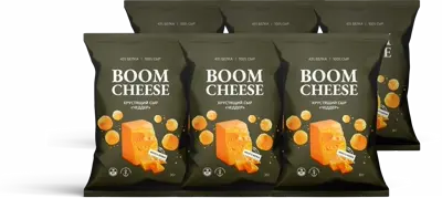 Набор сырных снеков BOOM CHEESE Чеддер, 6 пачек