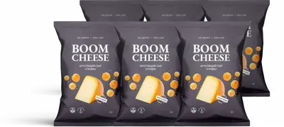 Набор сырных снеков BOOM CHEESE Гауда, 6 пачек